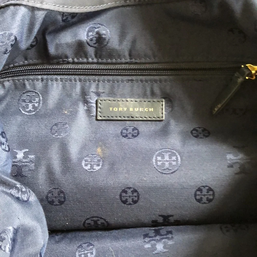 Tory Burch Navy Blue Nylon Cinched Tote Bag - Picture 11 of 14